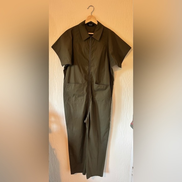 Rachel Comey Green Poplin Barrie Zip Up Boiler Suit Jumpsuit Cotton Oversized - Picture 13 of 17